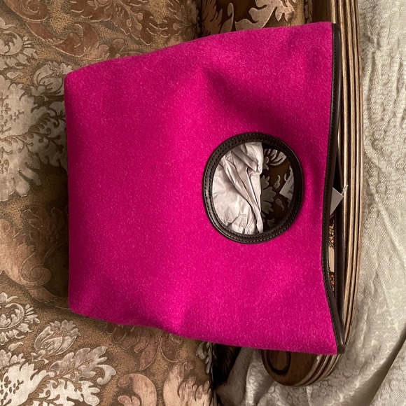 Kate Spade fuchsia wool, Paisleyinside, dust bag and original box2009 UNUSED - Picture 4 of 11